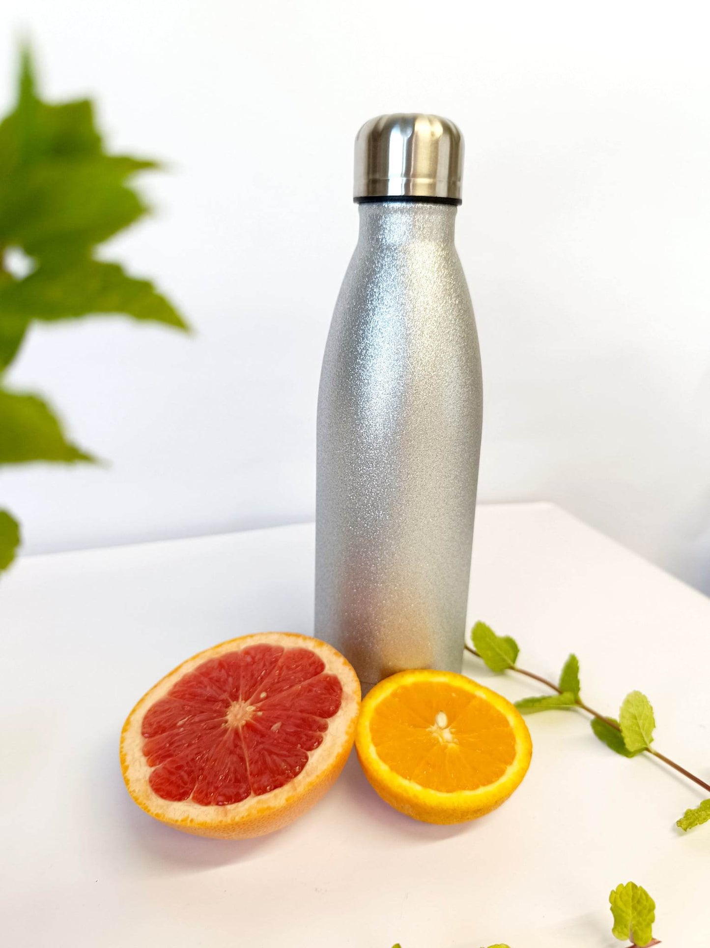 Bouteille isotherme 500 ml pailletée argent