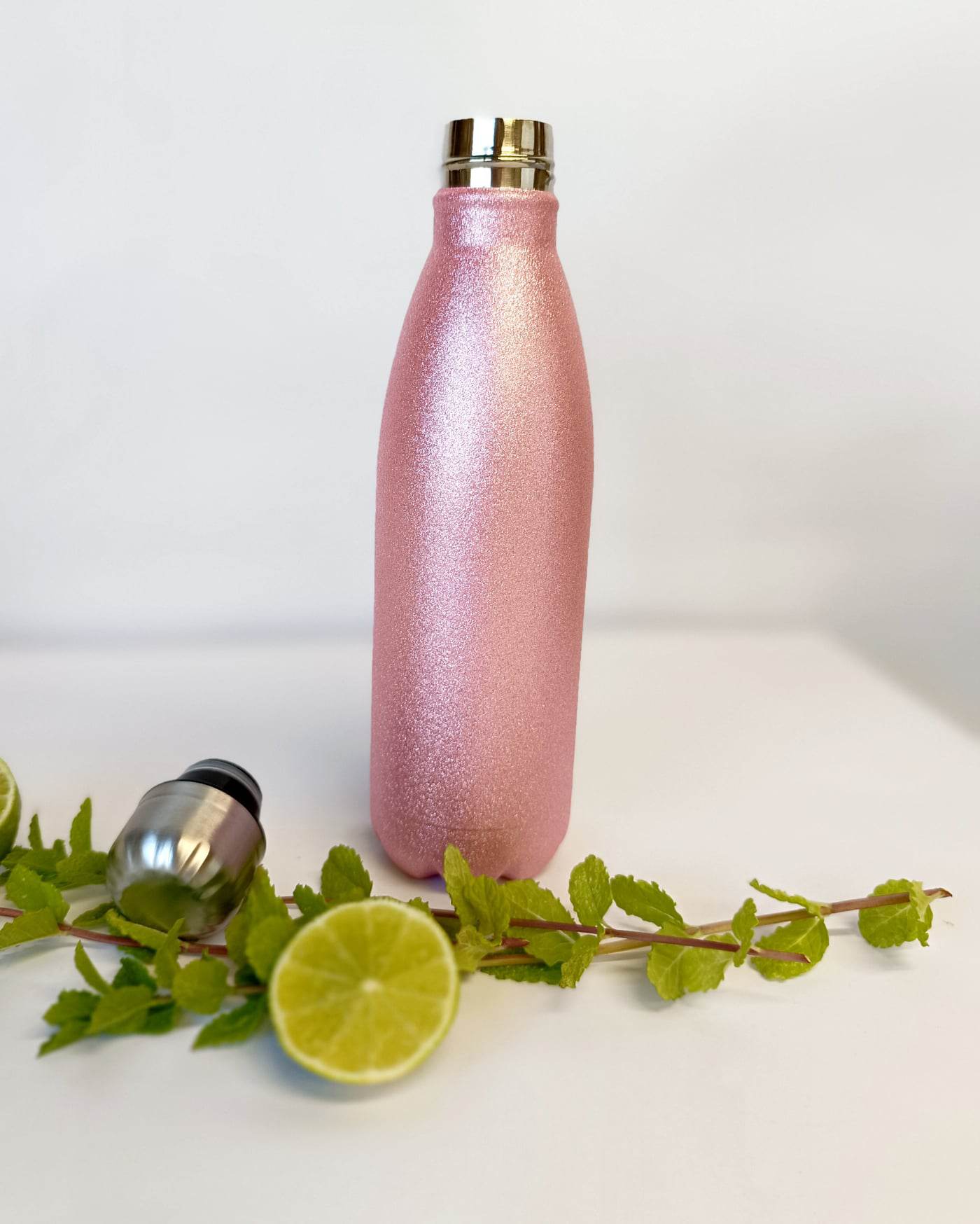 Bouteille isotherme 500 ml pailletée rose