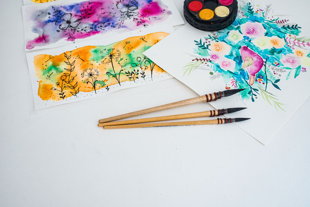 Set de pinceaux aquarelle Petits gris