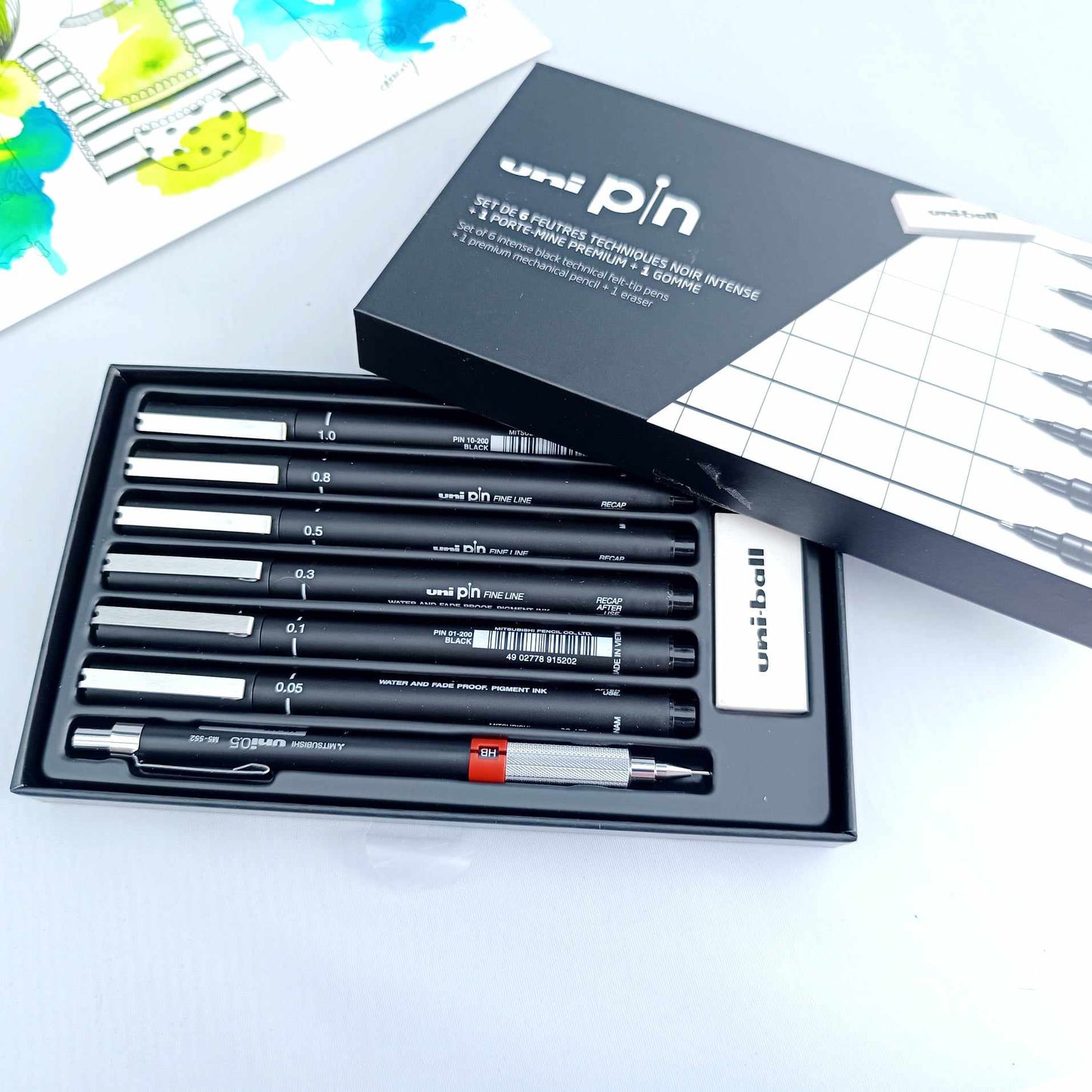 Set de 6 feutres Uni Pin