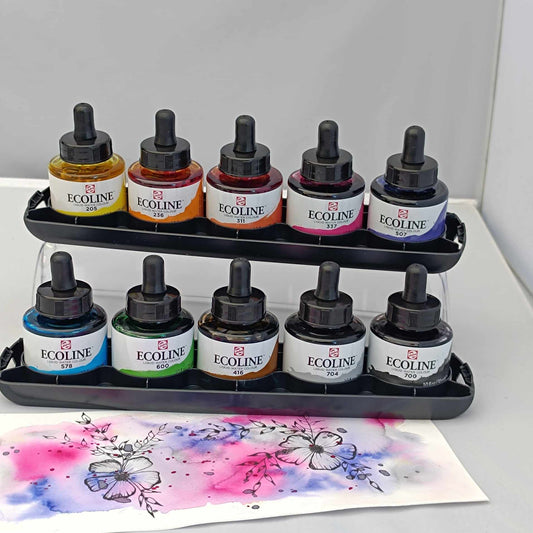 Encre Ecoline liquide set mélange de 10 flacons