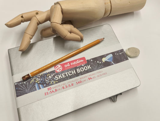 Cahier de croquis couverture grise 21x15cm