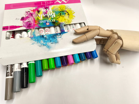 Brush Pen Ecoline set primaire de 30 couleurs