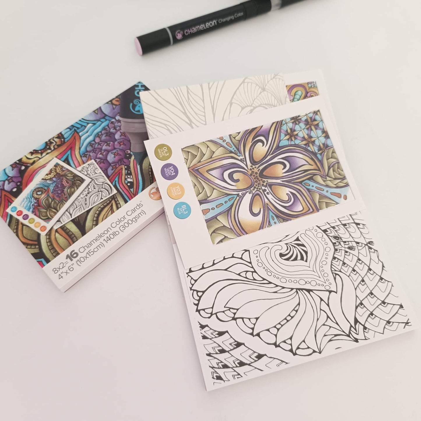 Carte de coloriage Chaméléon